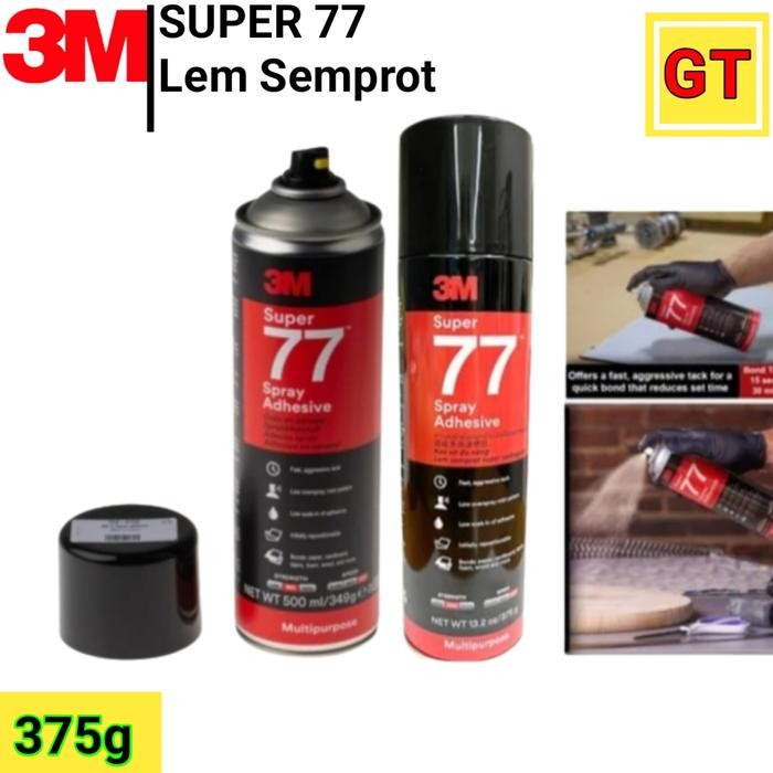

LEM SEMPROT 3M SUPER 77 SPRAY ADHESIVE DAYA REKAT LEM KUAT