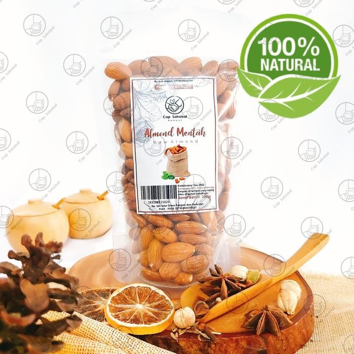 

Premium 250gr Kacang Almond Mentah / Raw Almond / Blue Diamond / Rempah 100%