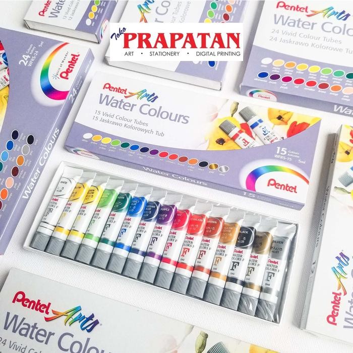 

Pilihan- Pentel Watercolor Set 12/15/18/24 Color Cat Air Pentel