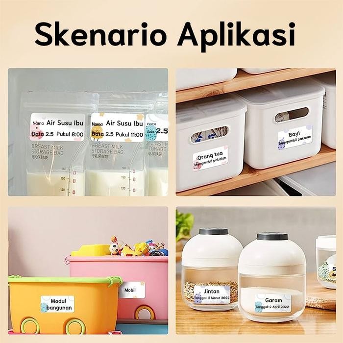 

NIIMBOT B1/B21/B21Pro/B31 Kertas Cetak Label Hewan / Kartun Kertas Label Berwarna-warni Stiker Nama