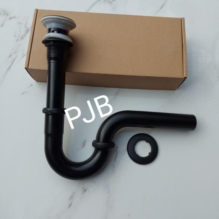 Terlaris Sifon Angsa Pencet Black Sifon Wastafel Stainles Black Sifon Wastafel Hitam SALE