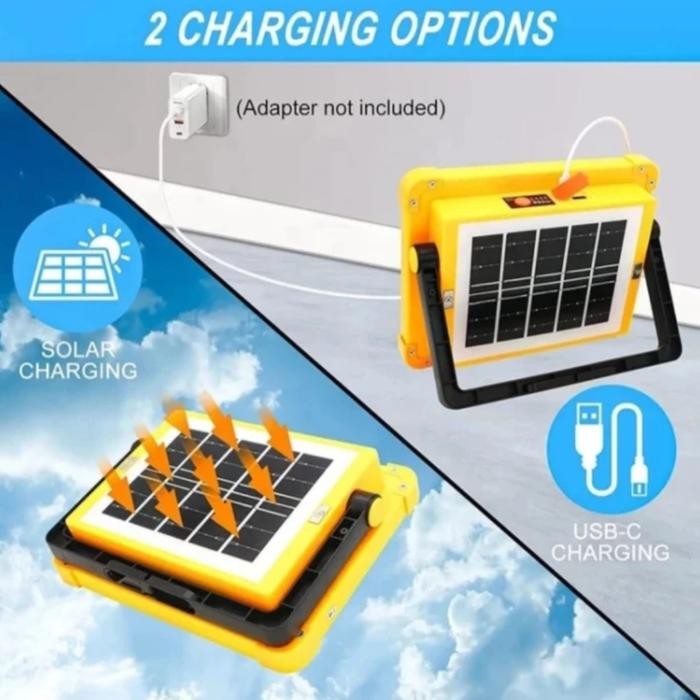 Khusus Gosend Lampu Sorot Emergency Tenaga Surya Sunpro Sl - 108 (Super Terang)