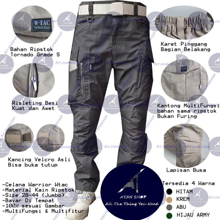 JUMBO Size Celana Panjang W-Tac Pria Kualitas ORI Ripstop Tornado
