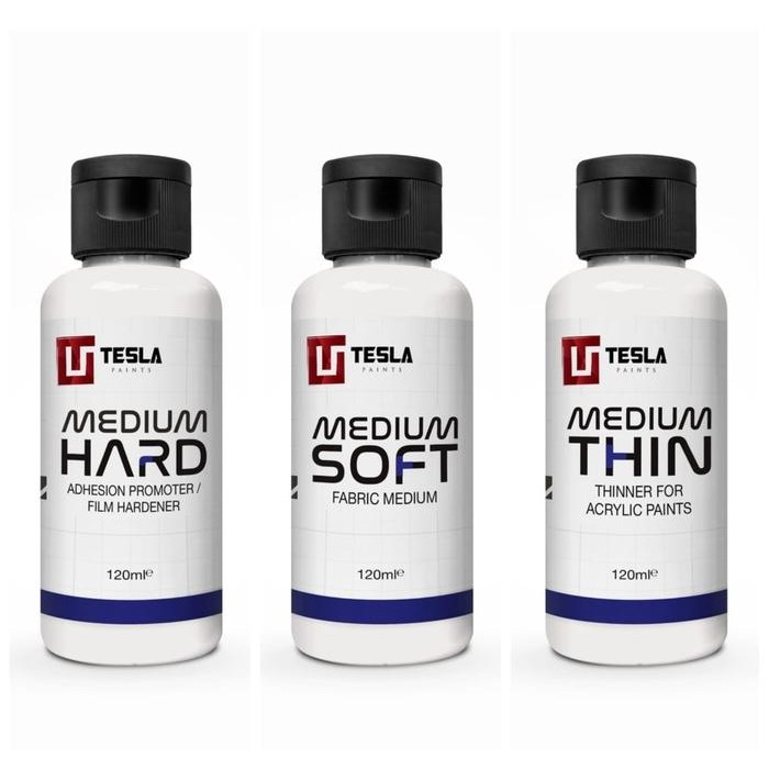 

NEW PRODUK TESLA PAINTS MEDIUM HARD / SOFT / THIN 120ML MAWAR-89