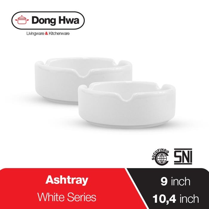 Pilihan- Dong Hwa Asbak Rokok Keramik Putih