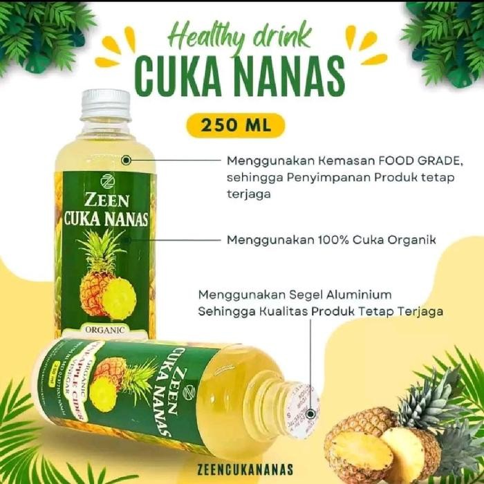 

Zenn Cuka Nanas Original Isi 250 Ml - Menurunkan Kadar Gula Darah - Pineapple Vinegar Botol Putih