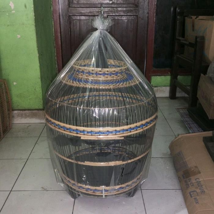 KANDANG BURUNG PUTER TEKUKUR ROTAN RAJUT SINTETIS - SANGKAR BURUNG