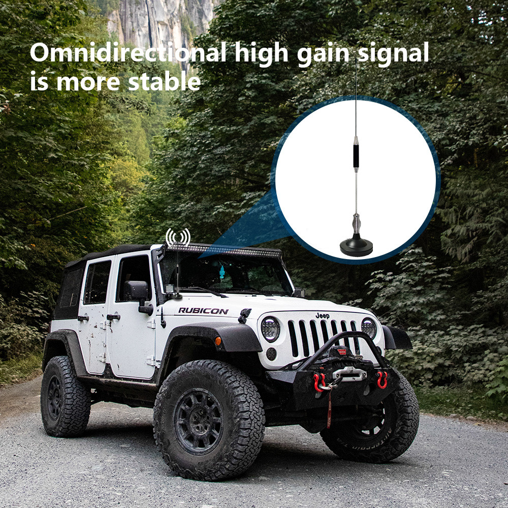 CB Antenna 28 inch 27 Mhz CB Radio Antenna Full Kit with Heavy Duty Magnet Mount Mobile/Car Radio An