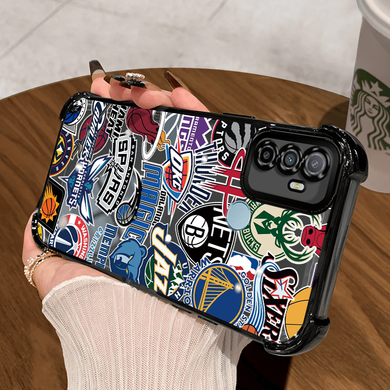 Casing Hp untuk OPPO A53 2020 A53s A32 A33 2020 Case Casing HP pola bola basket Kesing Kasing empat 