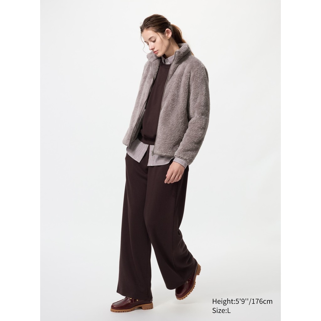 Uniqlo Jaket Fleece Lembut Retsleting