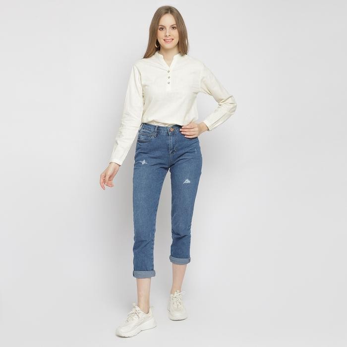 C2 Werner Blue Boyfriend Wanita Jeans