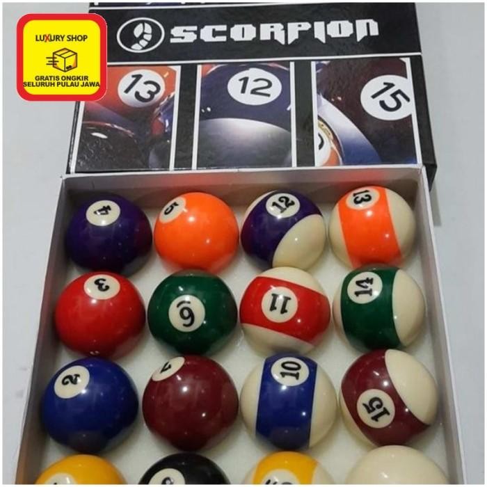 Luxury - Bola Billiard 1 Set Merk Scorpion Gaco Bilyard Biliard