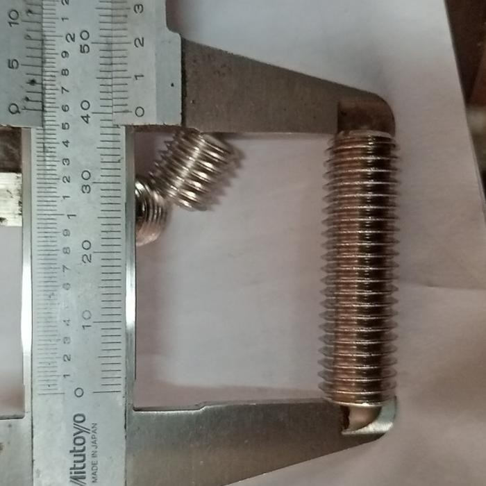 Baut L Tanam Stenlis 316 M 12X40 Pitch 1,75 Kunci L 6 Set Screw/ Imbus