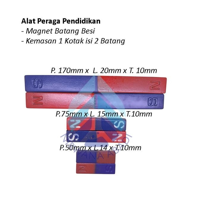 

OJ Magnet Batang Besi 5Cm, 7Cm, 17Cm Merah Biru Alat Peraga Pendidikan