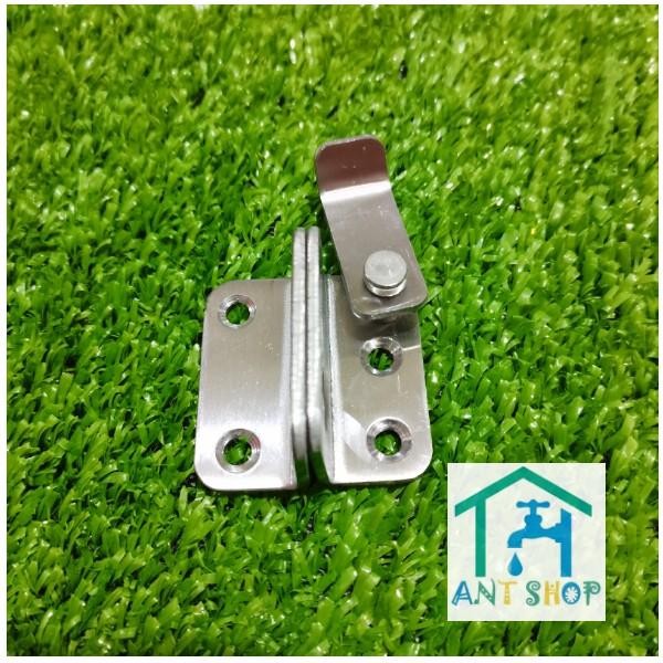 New Overpal Kunci Slot Mini Pintu Geser-Grendel Sliding Door Stenlis OM442 - GENDEL KANAN3MM