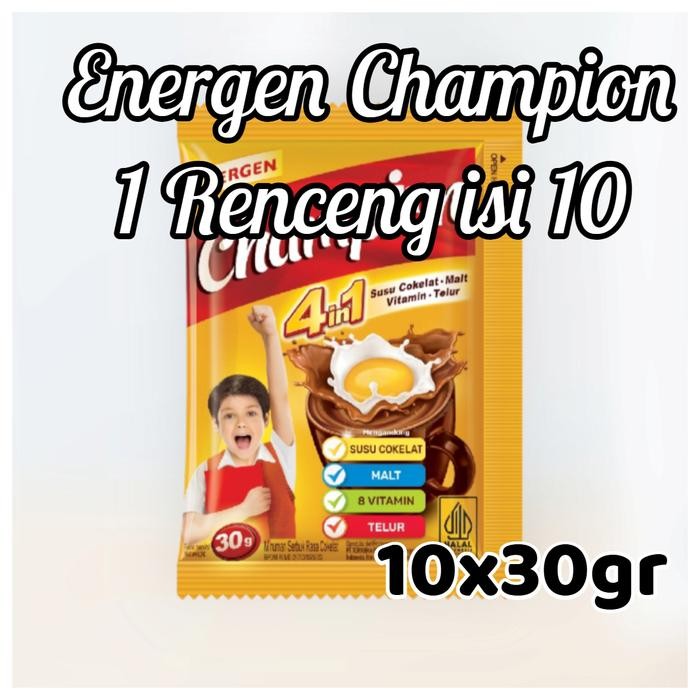 

Pilihan- Energen Susu Cokelat Champion 30Gr 4In1 Renceng Energen Champion 30Gram 10Sachcet