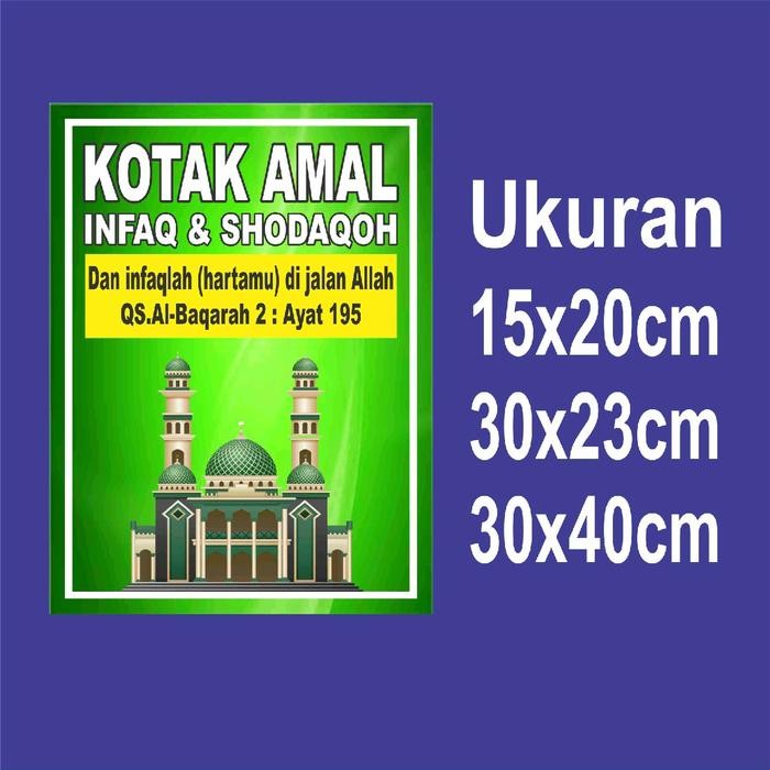 stiker Kotak amal Shodaqoh Infaq atau stiker tempel