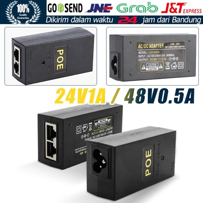 Pilihan- Poe Power Over Injector Gigabit Passive Ethernet Adaptor Poe 24V/48V