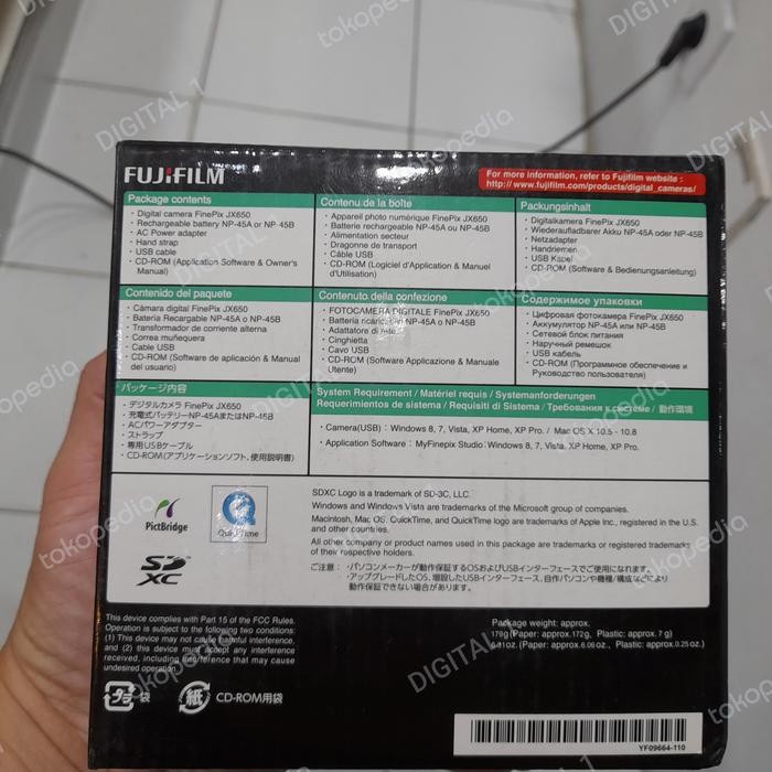 Dus Kosong Atau Box Kosong Kamera Fujifilm Jx-650 Bagus Bgt Second