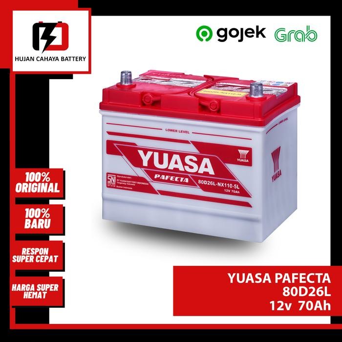 Paling Berkualitas Aki Mobil Yuasa Pafecta 80D26L/80D26L / 80D26L - Aki Mits Pajero Sport Terlariss