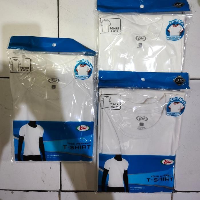 KAOS OBLONG RIDER / OBLONG PRIA PUTIH / KAOS DALAM RIDER ROUND NECK