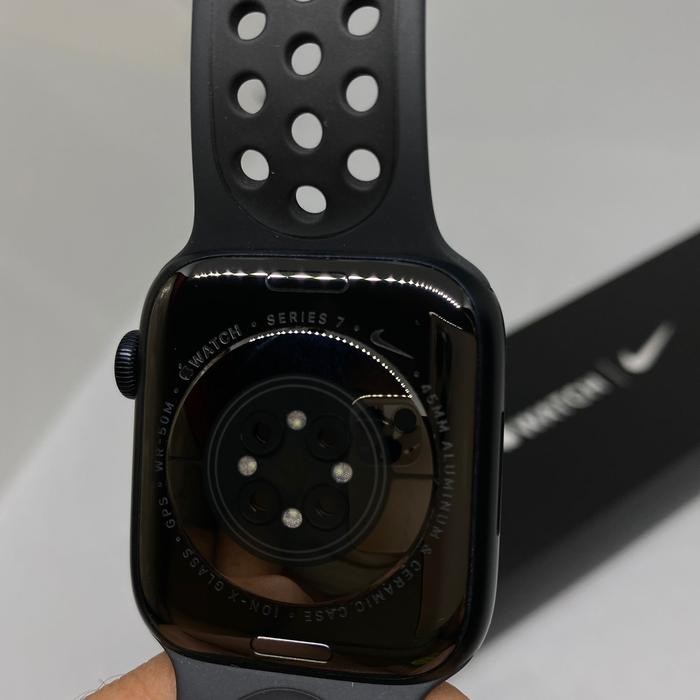 apple watch series 7 Nike 45mm midnight FullSet Garansi ON 2023