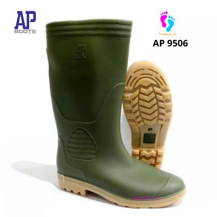 Compass - 9506 Green 38-43 - Sepatu Boots 9506 Hijau Karet Tinggi Size 38-43