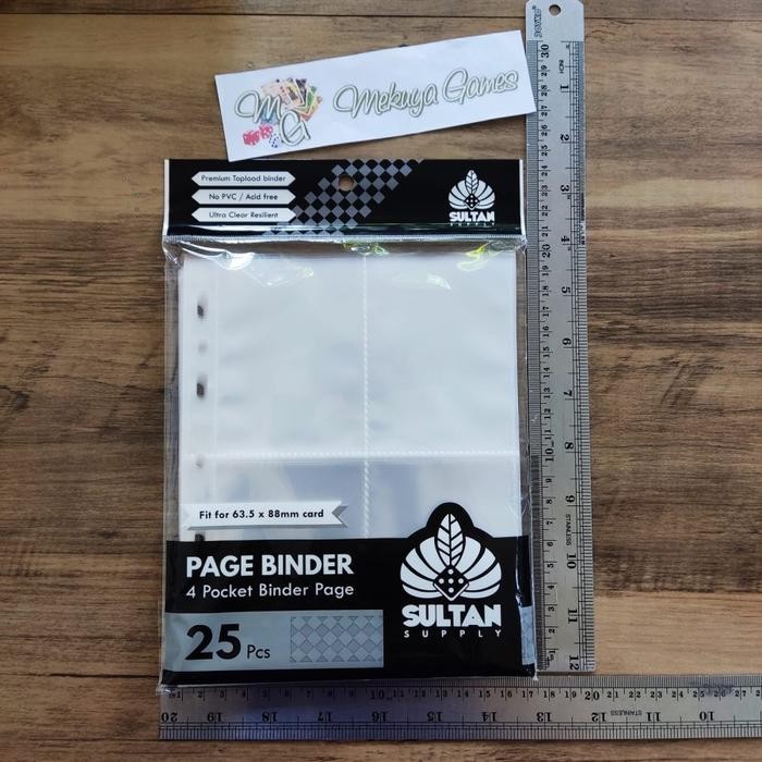 Sultan 4p 8p A5 7 hole 25 Sleeve 4-pocket Page Binder 67x92mm 2R Pokemon Sport KPop 2-ring 3-ring