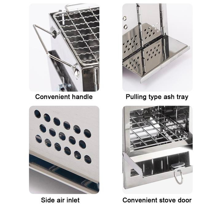 Firewood stove multifungsi Kompor kayu bakar BBQ grill api unggun