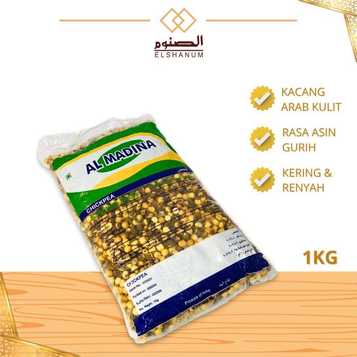 

Kacang Almadina Kulit 500gr / Kacang Arab Asin / Kacang Garbanzo Gurih Renyah wijen bahan