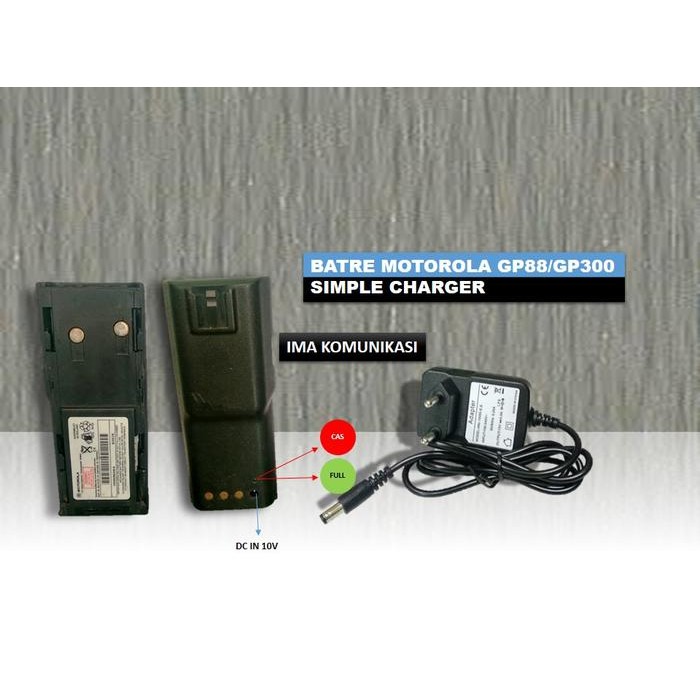 BATRE MOTOROLA GP88 GP300 LION SIMPLE CHARGER