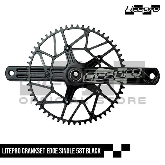 LITEPRO CRANKSET EDGE 58T BLACK