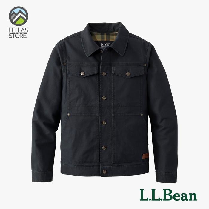 ASLI LL Bean - BeanFlex Utility Trucker Jacket Black READY STOCK