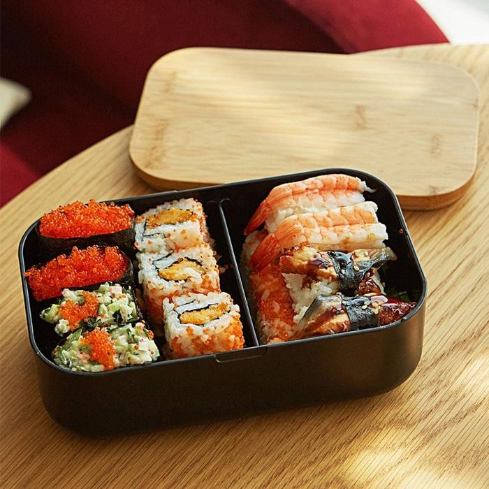 Terlaris MINISO Kotak Makan Sederhana Lunch Box 900ml Besar Gaya Jepang