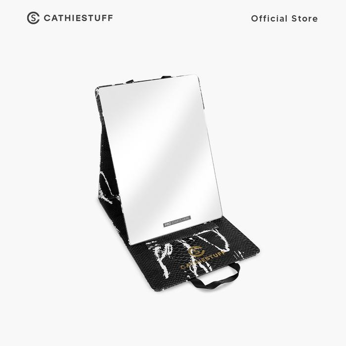 Cathiestuff Pro Basic Mirror Croco Hd Tech Pro Folding Mirror (Improved Technology) Kaca Makeup