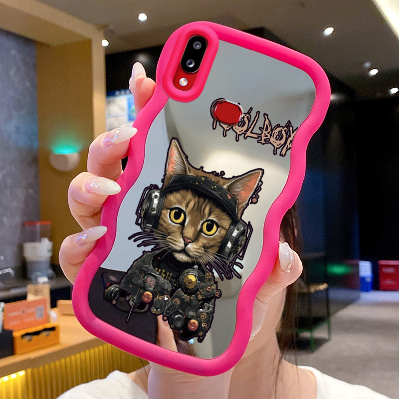 Casing Untuk Samsung A10s M01s Case Casing Keren dan keren Pola HP Cesing Macaron Kasing Mirror Sili