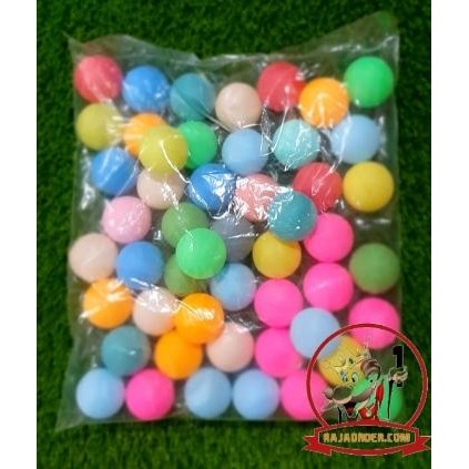 50 PCS Bola Pingpong Beer Pong Warna-Warni Dekorasi Bola Undian