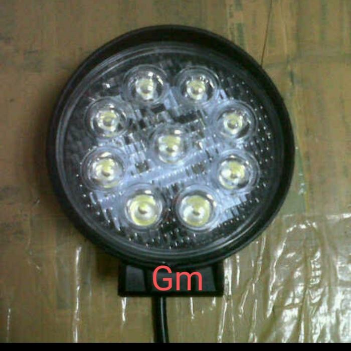 Jual Lampu Sorot Led 9 Mata Bulat 12-24Volt Taiwan 27 Watt