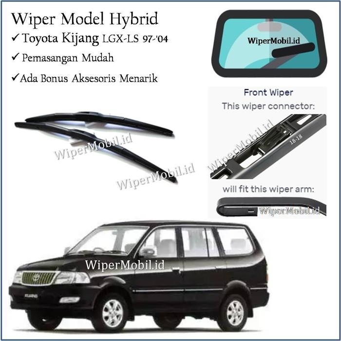 Wiper Kaca Mobil Kijang Lgx 1998 1999 2000 2001 2002 2003 2004 Hybrid
