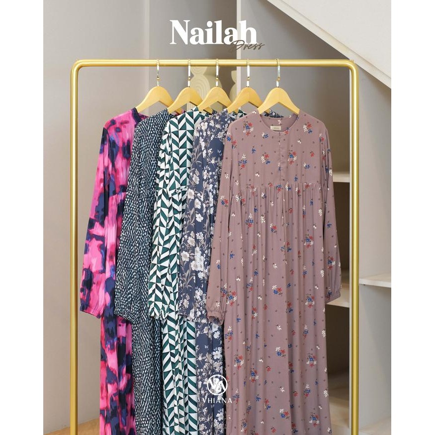 080j- Nailah Dress New By Vhiana Muslim Wanita