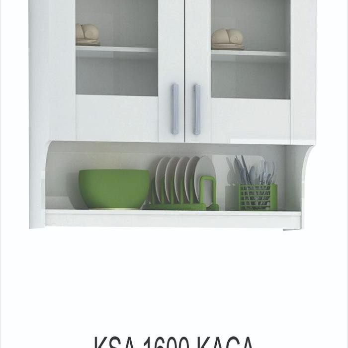 Lemari dapur kitchen set atas 2 pintu putih - Bandung saja