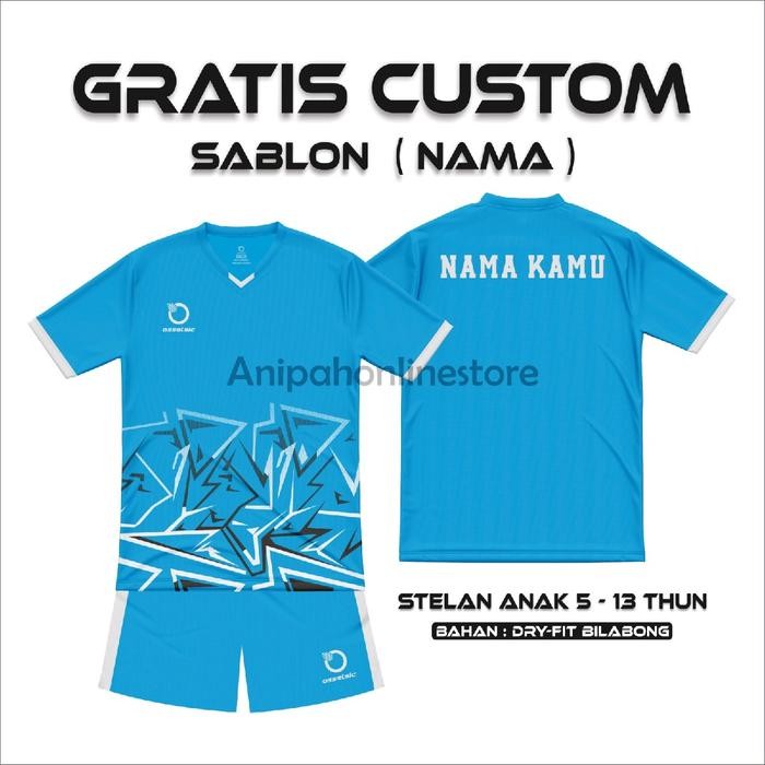 ORIGINAL [ Free Sablon a ] Baju Badminton Anak Baju olahAnak Baju Futsal Anak Laki -Laki Perempuan