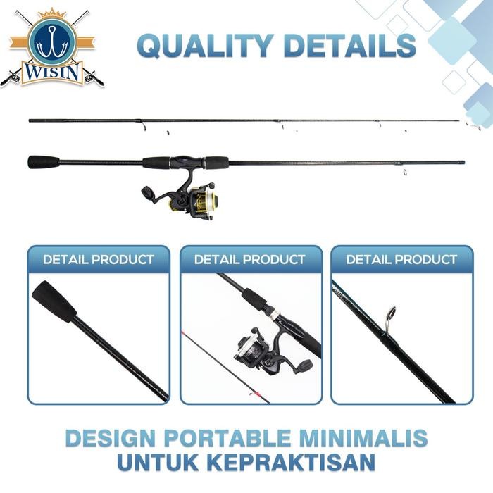WISIN Set Pancing Lengkap Murah Pancing 1 Set Lengkap Kuat COD Set Alat Pancing Murah Pancing 1 Set