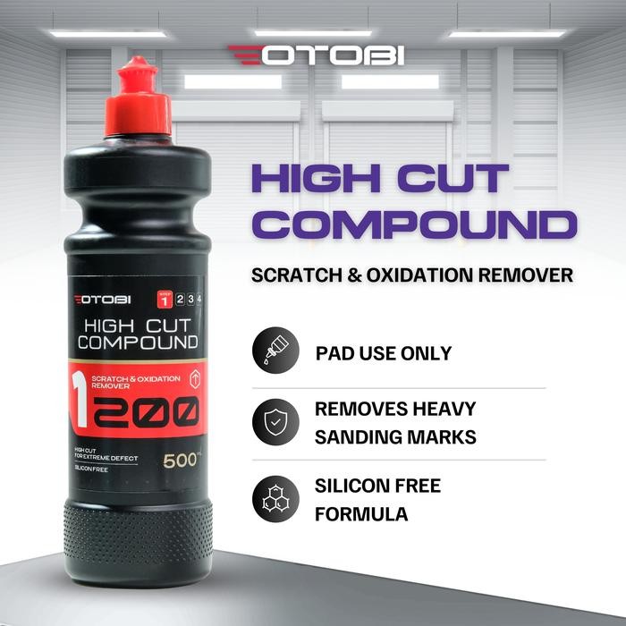 TERLARIS Otobi Heavy Cut Compound 1200 Kompon Penghilang Baret & Defect Parah Bekas Amplas Car Mesin