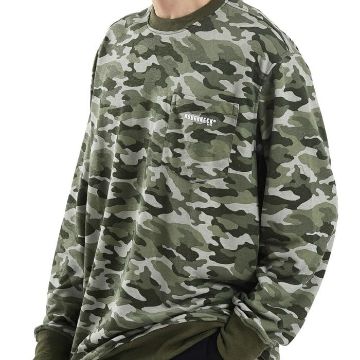 7ccl- Roughneck Ss270 Olive Camo Jossie Crewneck