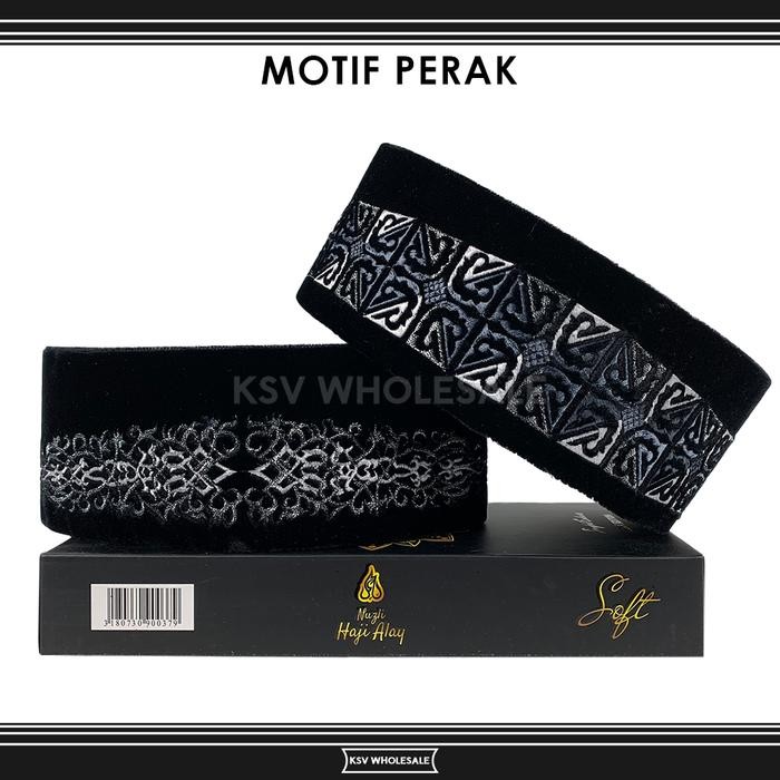 ORIGINAL Songkok Premium HAJI ALAY BORDIR SPESIAL AC Tinggi 9 Cm Motif Batik, Palestina, NU Hijau