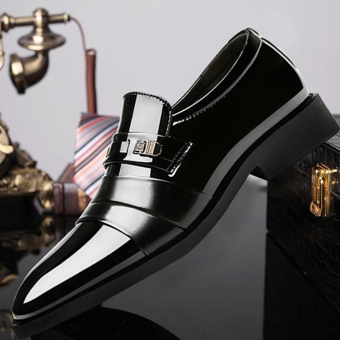 Sepatu Pantofel Hitam Pria Fantofel Sepatu Kerja Kulit Sepatu Pernikahan Shoes