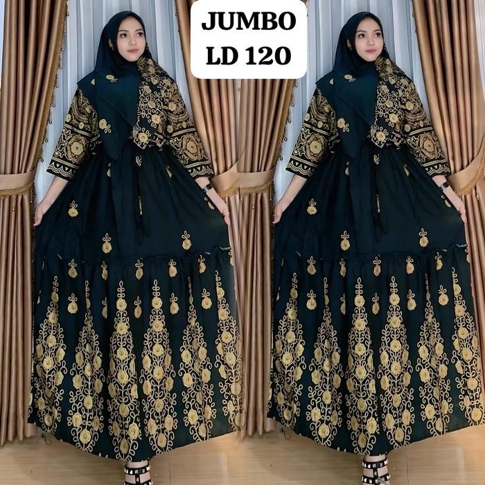 KirimCpT- Gamis Hindi Aruhi Katun Rayon Busui, Lengan Panjang, Free Hijab Standar & Jumbo