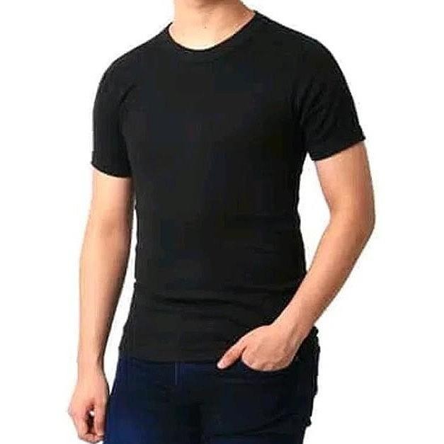 rv45- Kaos Dalam Pria Oblong Ketat Katun Polos Dewasa Premium Distro Hitam Putih