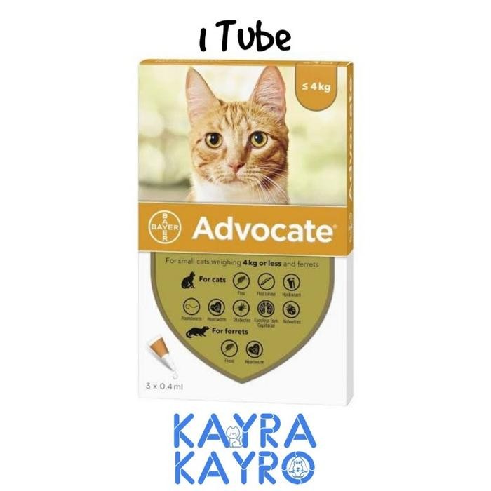 KittyQyu- Advocate For Small Cat (Up To 4 Kg) Ferret 1 Tube - Obat Anti Kutu & Cacing Kucing